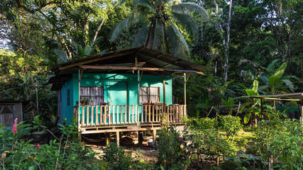 Maison typique du Costa Rica, c&ocirc;te Cara&iuml;be