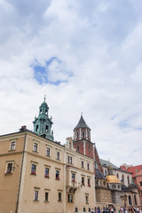 Fototapeta na wymiar KRAKOW, POLAND - August 27, 2017: antique building view in Krakow, Poland