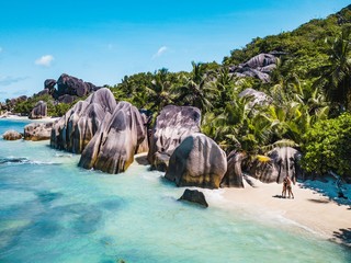 Fototapeta premium exotic beach in Seychelles