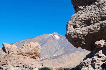 Volcanic landscape of the volcano Teide Valley on Tenerife Canary Islands Spain 