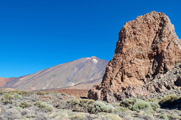 Fototapeta premium Volcanic landscape of the volcano Teide Valley on Tenerife Canary Islands Spain 