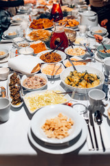 table with Christmas Eve supper