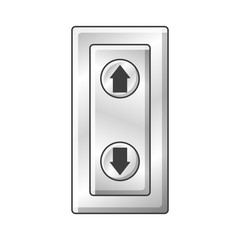 Icon elevator buttons. Up and down. Vector illustration on white background
