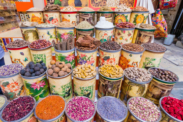 Dubai souks and its oriental spices