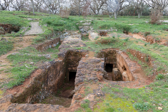Armeni Greece 13-12-2018. Old Minoan  Cemetery of Di Armeni in Crete Greece