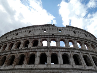 Naklejka premium Coliseo o Anfiteatro Flavio,Imperio romano, siglo I y ubicado en Roma