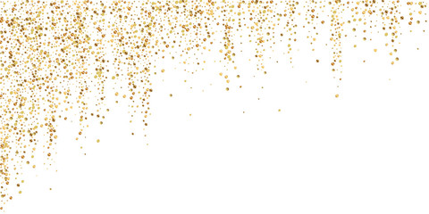 Naklejka na ściany i meble Gold confetti luxury sparkling confetti. Scattered
