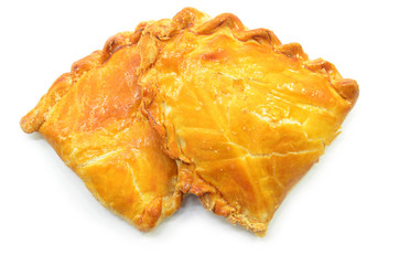 Baked kaya puff pastry isolated