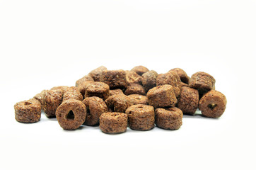 Chocolate cereal isolated