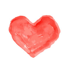 water colour red heart