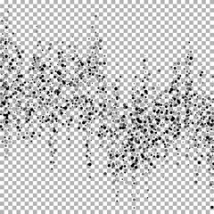 Scattered dense balck dots. Dark points dispersion