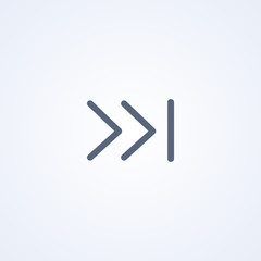Fast forward, next , vector best gray line icon