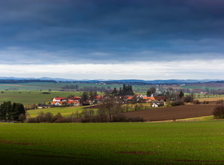 Fototapeta na wymiar Small village in Czech Republic.
