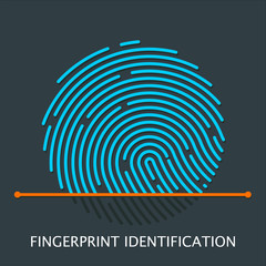 Flat vector fingerprint scan for Identification of person