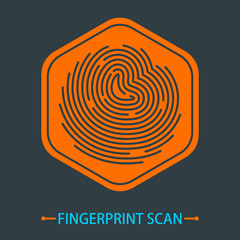 Flat vector fingerprint scan for Identification of person