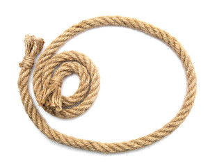 Rope on white background
