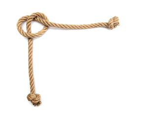 Rope on white background