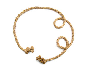 Rope on white background