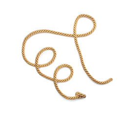 Rope on white background