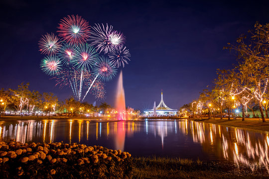 Beautiful public parkland Suan Luang R.9 in Bangkok Thailand.