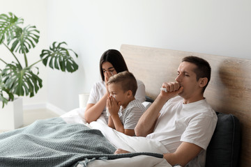 Family ill with flu at home
