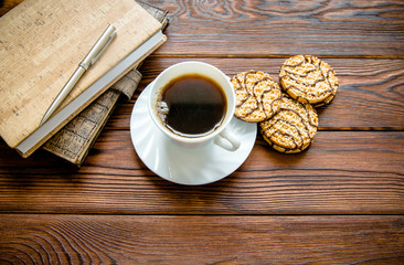 Coffee Break - Notepad and Pen along with coffee 