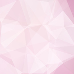 Polygonal vector background. Can be used in cover design, book design, website background. Vector illustration. Pastel pink color.