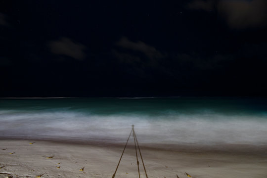 Tropical night, the starry sky, the Atlantic Ocean.