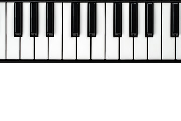 Fototapeta premium synthesizer keyboard on white background