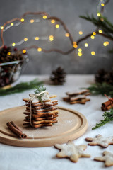 Packing homemade cookies as Christmas gifts