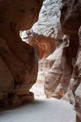 The Siq in Petra, Jordan
