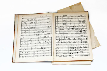 Obraz premium Musiknoten, Notenbuch, alt, vintage