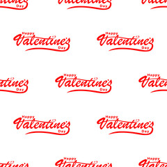 Fototapeta na wymiar Valentine's Day Holiday Text Seamless Pattern Background. Vector Illustration.