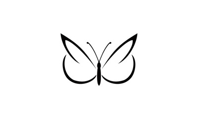 black butterfly vector logo