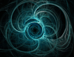 wormholes in the quantum world, abstract fractal illustration