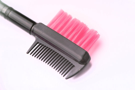 Brushes and tools for building and caring for eyelashes. On a white background. Materials for eyelash extension. Brushes, accessories for eyelash extensions.
