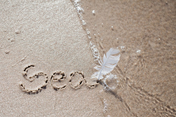  inscription on the beach 