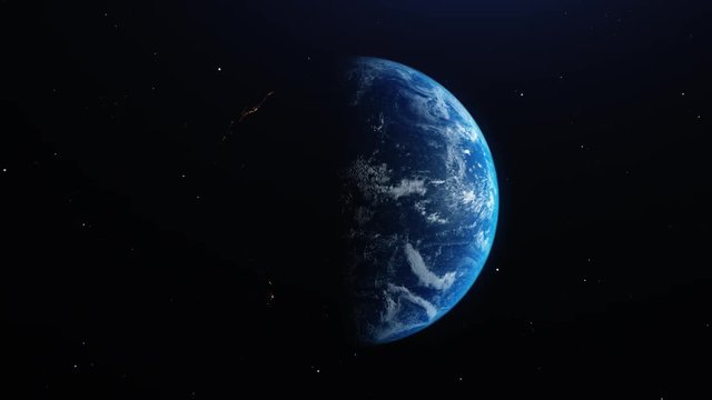 Realistic Earth loop from space