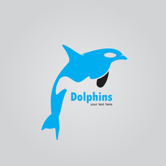 dolphins logo template