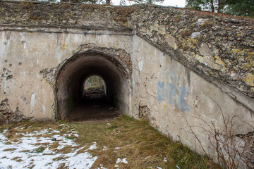 ruins of old war fort in Liepaja, Latvia