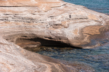 Felsenküste am Cap d'Agde in Südfrankreich