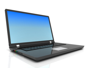 3d Isolated modern laptop