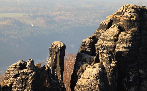 Spektakul&auml;rer Blick &uuml;ber die Schrammsteine (Mittlerer Torstein)