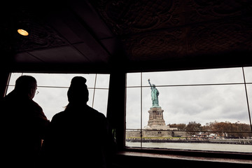 view from the window of the Statue of Liberty