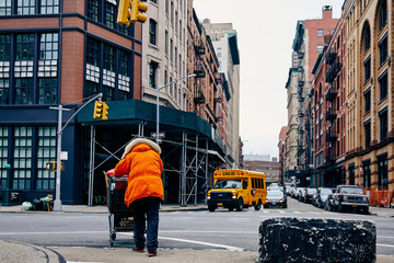 Fototapeta premium Tribeca street with bus