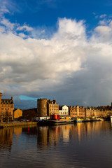 The Quayside in Port of Leith, the historic district of Edinburgh City