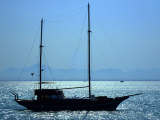 old sea yacht