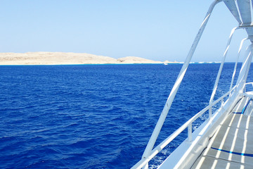 Fototapeta na wymiar view from sea boat