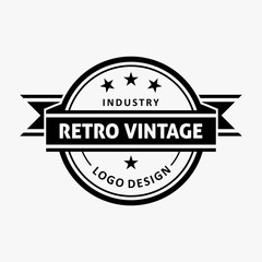 Circle retro vintage logo design