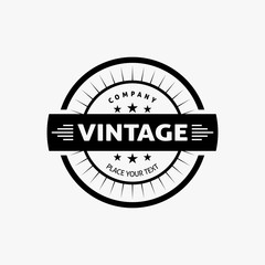 Circle retro vintage logo design